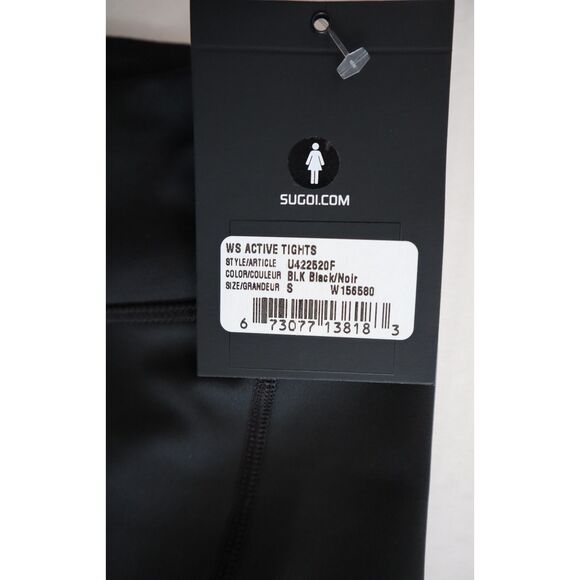 Sugoi U422520F Women's Sz Small Black Active Tights - Picture 5 of 10